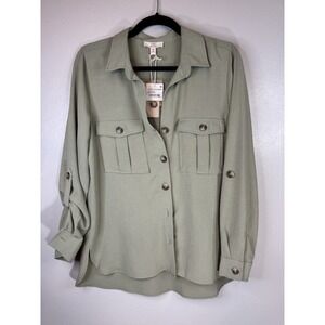 NWT Como Vintage‎ Seagrass Button Up Blouse Size S